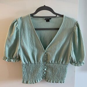 Cottage core cropped blouse